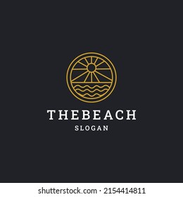 Icono de la playa modelo de diseño vector