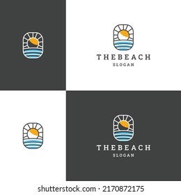 Icono de la playa modelo de diseño vector