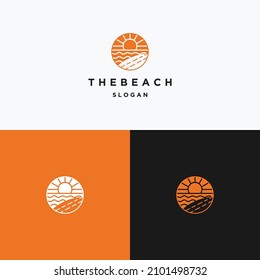 Das Beach Logo ist eine flache Designvorlage