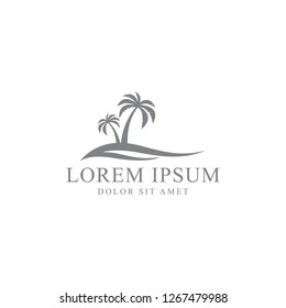 Beach Logo, icon vector logo template