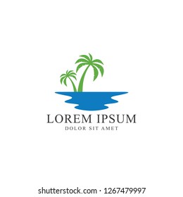 Beach Logo, icon vector logo template