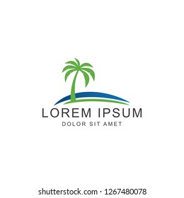 Beach Logo, icon vector logo template