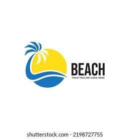 Beach Logo icon vector template.