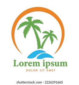 Beach Logo, icon vector logo template
