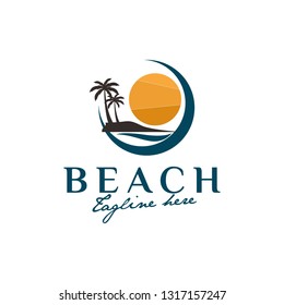 Beach Logo Island Logo Template 
