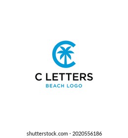 LOGOTIPO DE PLAYA CON LAS LETRAS C