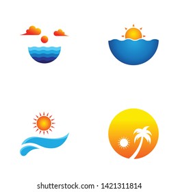 beach logo outdoor summer travel sun landscape