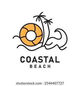 Beach Logo with Ring Float Design