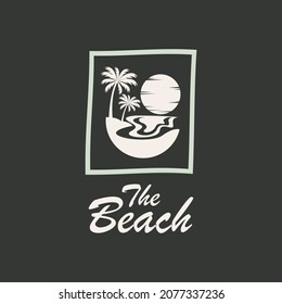 Beach logo. Summer beach. Vector illustration design template