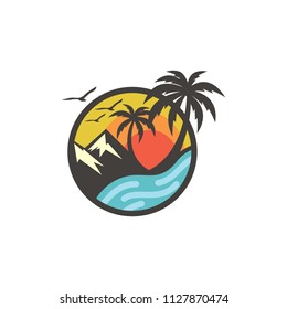 beach logo template