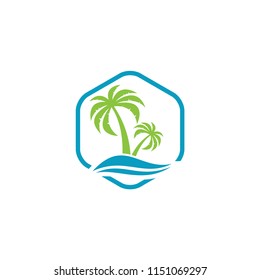 beach logo template
