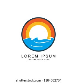beach logo template
