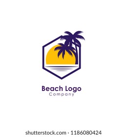 beach logo template