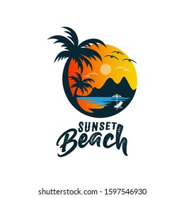 Beach Logo Template Design Vector