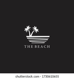 Beach logo template vector icon design