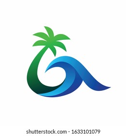Beach logo that formed letter G