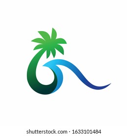 Beach logo that formed letter G
