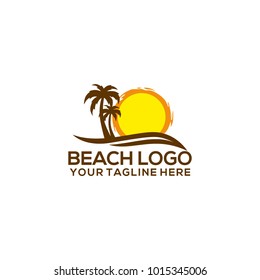 Beach logo vector