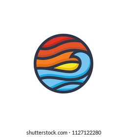 beach logo vector