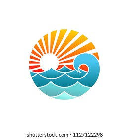 beach logo vector