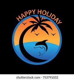 beach logo vector