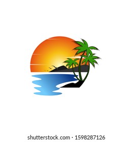 beach logo vector arts simple