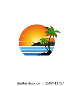 beach logo vector arts simple