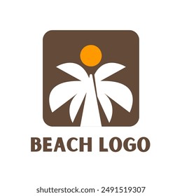 Beach logo vector with eps format file.