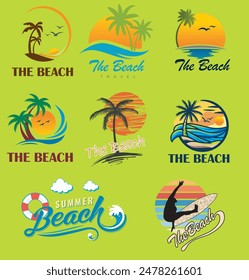 the beach logo vector illustration design