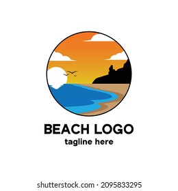 Beach Logo Vector, Stock  Logo Identity