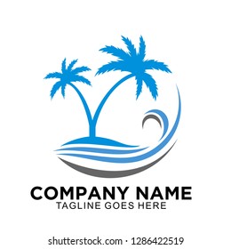Beach logo, vector and symbol