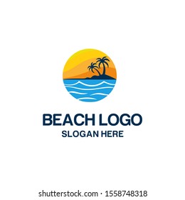 beach logo vectors stock image
