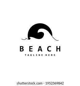 Gráfico de diseño vintage del logotipo de la playa