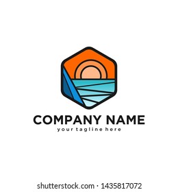The beach logo, which is unique, clean and attractive