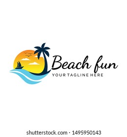 Beach logo for your tourism business company or for your design element