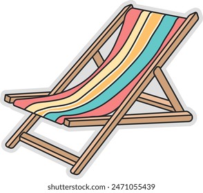 beach lounger or sun lounger without background