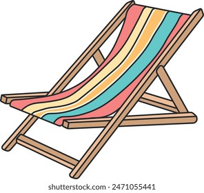 beach lounger or sun lounger without background