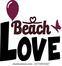 beach love t shirt design