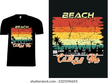 Beach lover T-shirt design illustrator