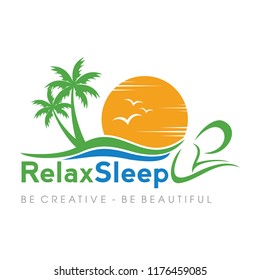 Beach Massage Logo Design Inspiration Vector