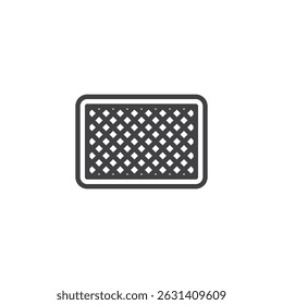 Beach Mat line icon. linear style sign for mobile concept and web design. Beach mat outline vector icon. Symbol, logo illustration. Vector graphics