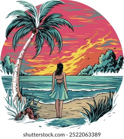 Beach men's unique t-shirt design