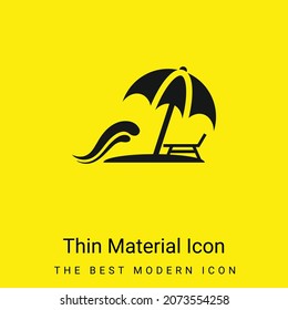 Beach minimal bright yellow material icon