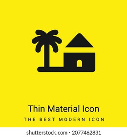 Beach minimal bright yellow material icon