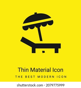 Beach minimal bright yellow material icon