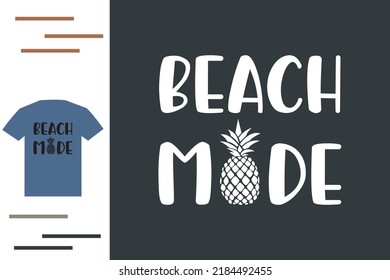 Beach mode t shirt design