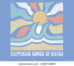 Beach modern abstract art. Enjoy beach life. Sunshine paradise graphic print design. Enjoy beach life. Summer vibes artwork. Surf club design. Big wave artwork.