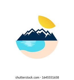 The Beach Mountain Logo Template