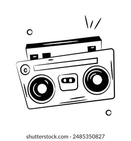 Beach music player vector design in modern style