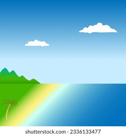 beach nature landscape, summer background